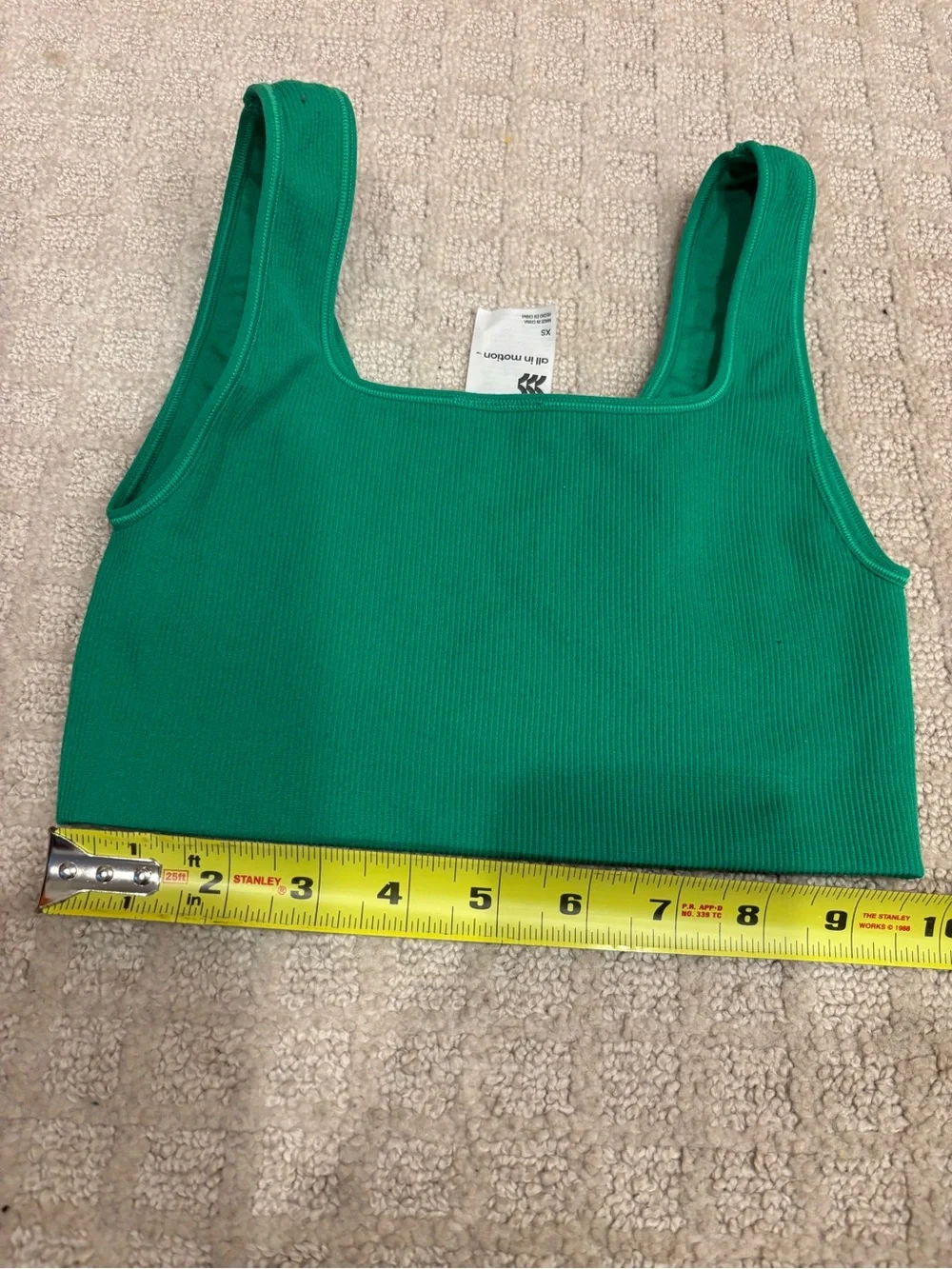 All in Motion Kelly Green Matching Activewear Set Biker Shorts Sports Bra XS